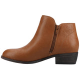 Journee Collection Womens Solarah Pull-on Ankle Bootie Block Heel Tan Brown 7.5M