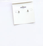 Lori's Gifts Womens Fashion Cute Mini Flower Stud Earrings Silver Gray