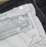 Levi's Womens Original 501 Straight Jeans Button Fly Studded Pocket Black 28x30