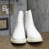 Journee Collection Foam Inside Zip Block Heel Booties Ivory Off White 9.5M