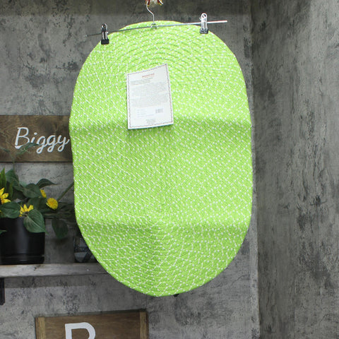 Better Trends Collection Oval Reversible Area Rug Chartruese Bright Green 20x30