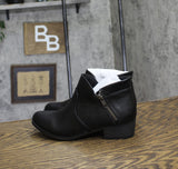 Sun + Stone Womens Adelinee Faux Leather Ankle Boots 10017856000 Black 5M