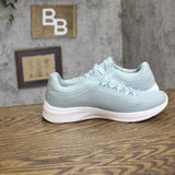 S Sport By Skechers Memory Foam Pull On Running Sneakers Aqua Blue Green 7.5M