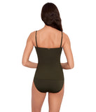 Lauren Ralph Lauren V-Wire Shirred Tankini Swim Top 20401223 Green 6