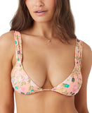 O'Neill Juniors Kelly Floral Menorca Swim Bikini Swim Top Desert Flower Pink M
