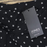 Jones New York Womens Petite V-Neck 34-Sleeves Print Top 10894066 Black Multi PS