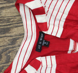 As U Wish Juniors Striped Drawstring T-Shirt Dress Red Stripe M