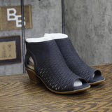 Easy Street Womens Sunrise Block Heel Sandals SUNRS Navy Blue 6.5M