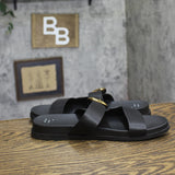 A New Day Meg Two-Band Buckle Slide Sandals 94748251 Black 10M