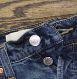 Universal Thread 90's Baggy Denim Jeans Button Fly Distressed Dark Wash Blue 6