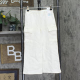 Kids Headquarters Little Girls Cargo Flare Leg Sweatpants Ivory Off White 5