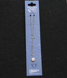 Crystale by L & J Flower Pendant Crystal Anklet Silver Gray / Clear 8" + 1.5"