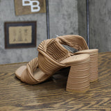 A New Day Womens Jessa Mule Heels 87931521 Brown 7.5M