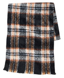 On 34th Womens Brushed Plaid Blanket Wrap Fuzzy MO9742505 Black Neutral