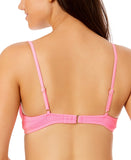Salt + Cove Wavy-Scrunch Scoop-Neck Bralette Bikini Swim Top Bright Rose Pink M