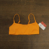 Andie Womens Maui Ribbed Bikini Swim Padded Top AT383 Tangerine Orange S