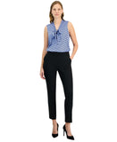 Kasper Womens Pull On Stretch Ankle Pants 10924325 Black XL