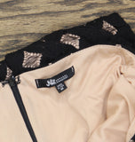 Jump Apparel Juniors Bandeau Lattice-Lace Fit & Flare Dress Black / Nude M