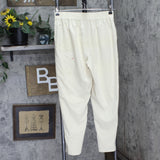 Calvin Klein Womens Elastic Waist Drawstring Straight Leg Pants Light Yellow S