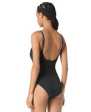 Michael Michael Kors Womens Chain Belt One-Piece Swimsuit MM06306 Black 6