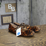 A New Day Tasmin Velvet Crisscross Strap Flats 94568227 Leopard Brown 7M