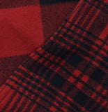 Woolrich X TGT Check Melton Full Zip Chest Flap Winter Jacket Black / Red L