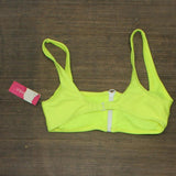 Xhilaration Juniors Zip Front Bralette Bikini Top 76565817 Neon Yellow M