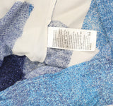 Calvin Klein Jeans Spaghetti Strap Printed Halter Top Deep Denim Blue / White M