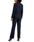Le Suit Womens Pinstriped Suit One Button Jacket 50040364 Navy Blue 2P