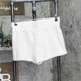 Steve Madden Womens Pull-On Chenille Sleep Shorts SM11962 White S