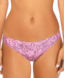 Raisins Juniors Lowrider Printed Bikini Bottom N710943 Mauve Pink M