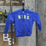 Nike Kids Boys Full Zip Hooded Sweatshirt Jacket Royal Blue / Green 4T