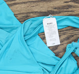 Roxy Womens One Piece Lattice Front Swimsuit 434001903 Teal Blue L