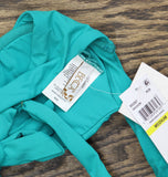 Becca Womens Shirred Underwire Bikini Top Swim 853557 Peacock Blue Green M