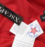 Xscape Womens Plus Size Long Off the Shoulder Scuba Crepe Dress Gown Red 16W