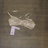 Wild Fable Ribbed Underwire Bralette Bikini Top Tan Animal Print Brown 2XS