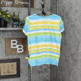 White Stag Womens Striped Sequin Side Tie Shirt Top 166a4910dd1f8c Blue Multi M