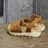 Sugar Toddler Girls Ainslie Open Toe Embellished Sandals AINSLIE R Tan Brown 7T