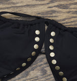 Salt + Cove Juniors Studded Convertible Bikini Top 807025 Black L