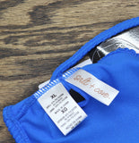 Salt + Cove Scrunch Scoop-Neck Bralette Bikini Swim Top Cosmic Cobalt Blue XL