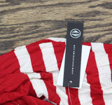 As U Wish Juniors Striped Drawstring T-Shirt Dress Red Stripe L