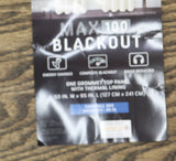 Max Blackout Campbell Geo Jacquard Grommet Single Curtain Panel Navy Blue 50x95