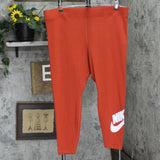 Nike Womens Tight Fit High Rise Full Length Leggings Burnt Orange 2X