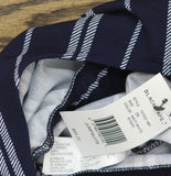 Black Tape Surplice-Neck Striped Wide-Leg Jumpsuit Navy Blue / White stripe 2X