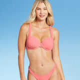 Shade & Shore Women's Light Lift Keyhole Bikini Top 83998706 Guava Pink 34B