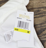 Michael Michael Kors Womens Halter Logo Bikini Swim Top MM7M161 White M