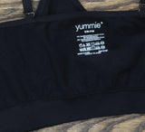 Yummie Womens Convertible Scoop Neck Bralette Bra YD5-011 Black S/M