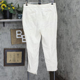 Karl Lagerfeld Paris Womens Straight-Leg Dress Pants G02PL489 Cream Off White 10