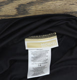 Michael Michael Kors Iconic Solids One-Shoulder One-Piece Swimsuit Black 14