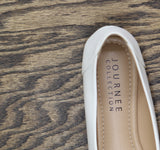 Journee Collection Womens Comfort Kavn Flats KAVN-WD White 7.5W